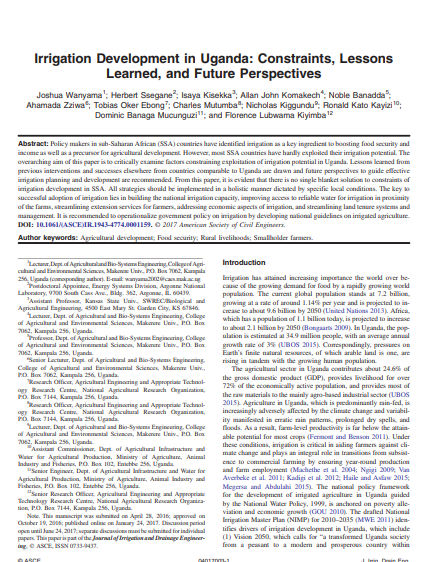 Irrigation Development in Uganda_Constraints, Lessons Learned, and Future Perspectives