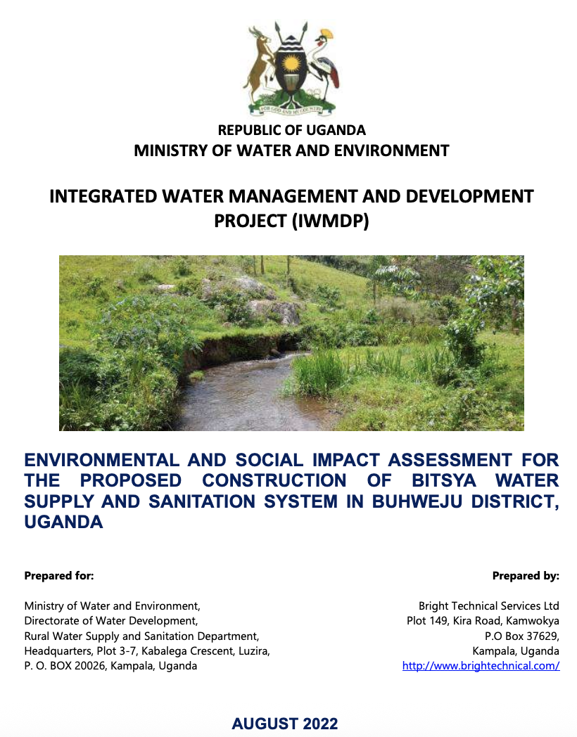 BITSYA FINAL ESIA REPORT- BUHWEJU DISTRICT