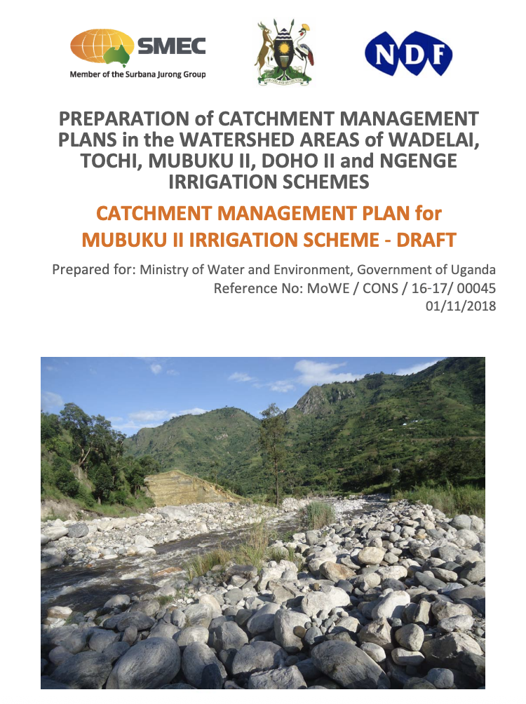 CATCHMENT MANAGEMENT PLAN for   MUBUKU II IRRIGATION SCHEME