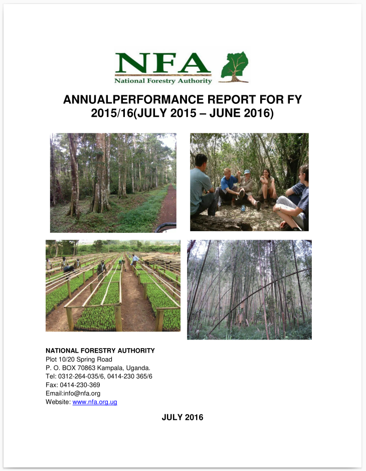 ANNUALPERFORMANCE REPORT FOR FY 2015/16(JULY 2015 – JUNE 2016)