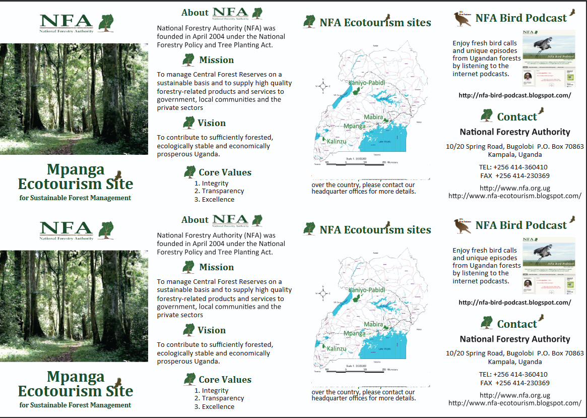 NFA eco-tourism leaflet