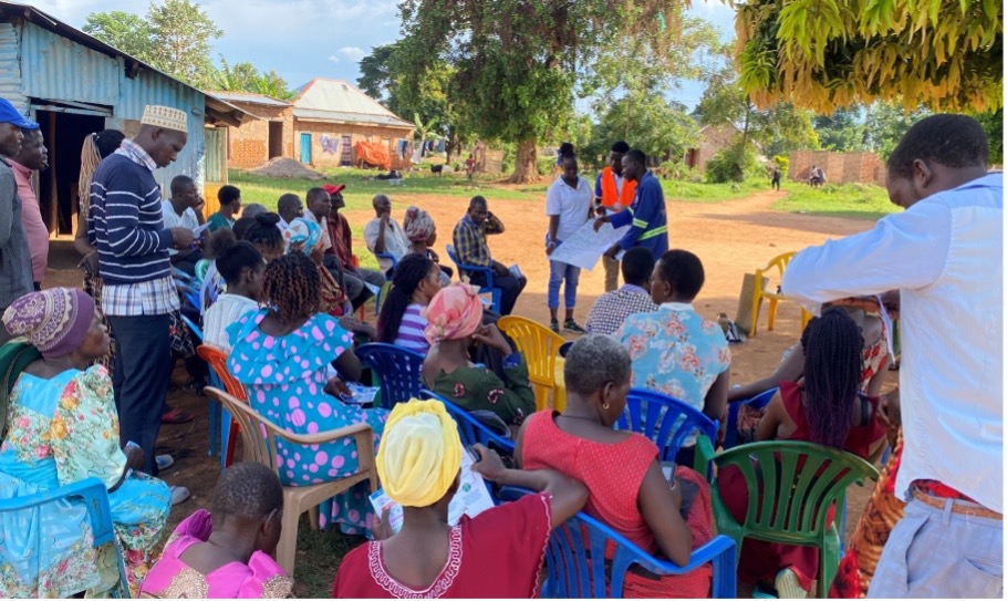 A series of sensitization meetings being carried out in various villages to create awareness about water payments