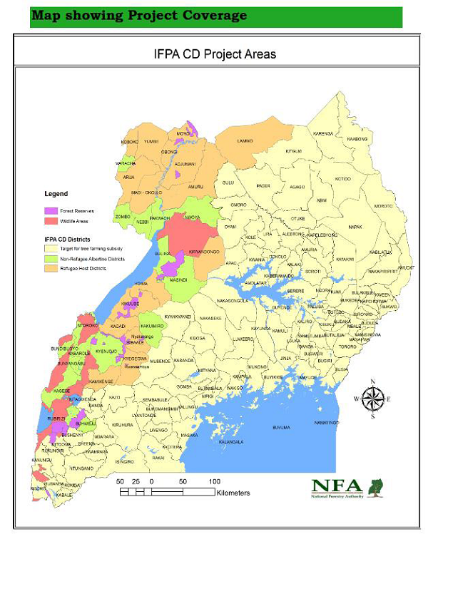 National IFPA-CD Project coverage map National IFPA-CD Project coverage map