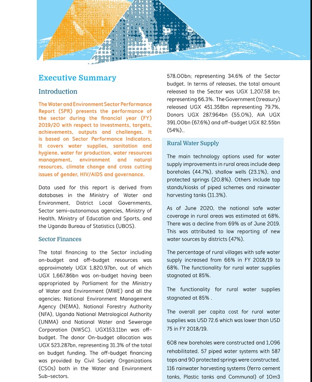SECTOR PERFORMANCE REPORT 2020 SECTOR PERFORMANCE REPORT 2020