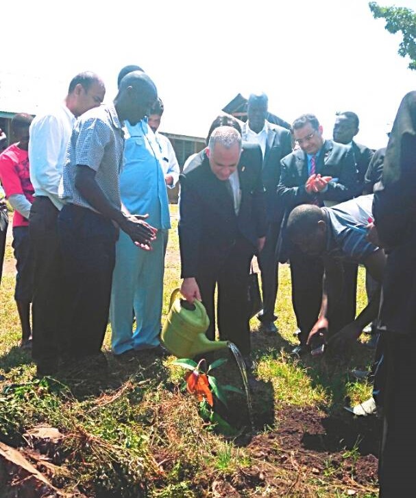 Egyptian Minister planting a Tree