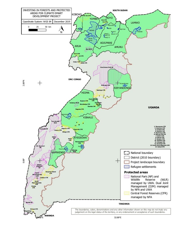 Map showing IFPA-CD Project Target Areas