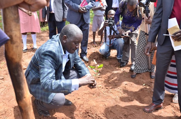 National Greening campaign and Launched tree planting in schools & Tertiary Institutions at Ngetta Girls Primary School in Lira District.