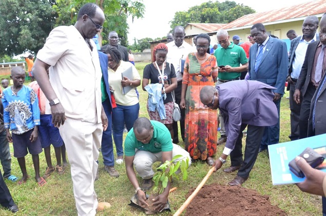 National Greening campaign and Launched tree planting in schools & Tertiary Institutions at Ngetta Girls Primary School in Lira District.